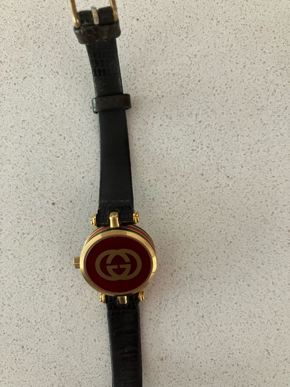 Gucci Brown Leather Strap Watch with Gold Case - Picture 8 of 11